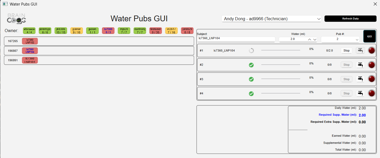 Water Pubs GUI