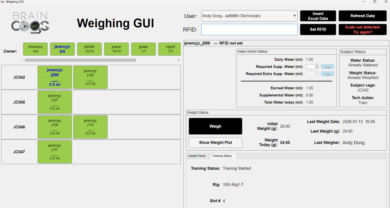 Weighing GUI