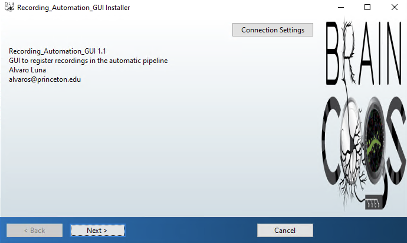 Recording Automation GUI installer
