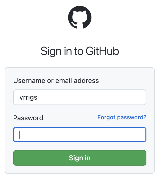 Vrrigs GitHub login